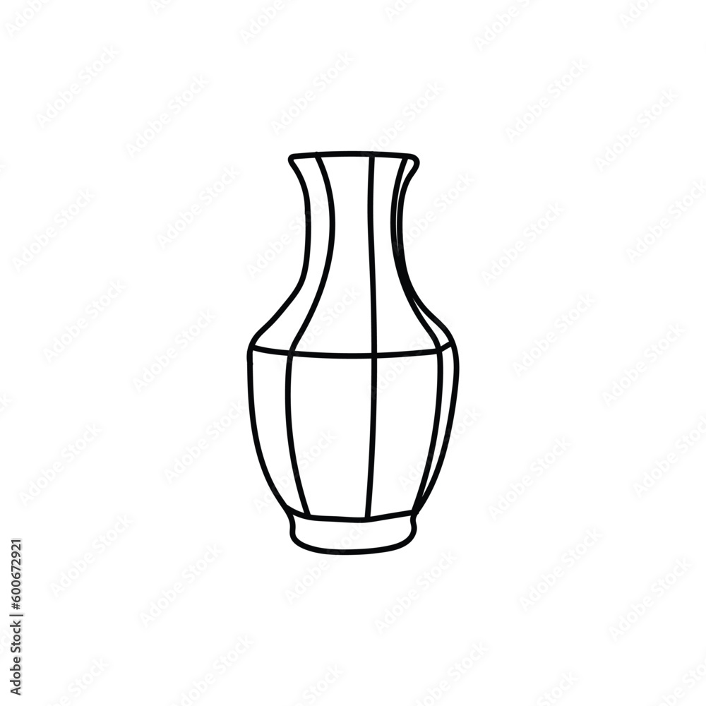 Vase Ceramic Line Modern Simple Logo
