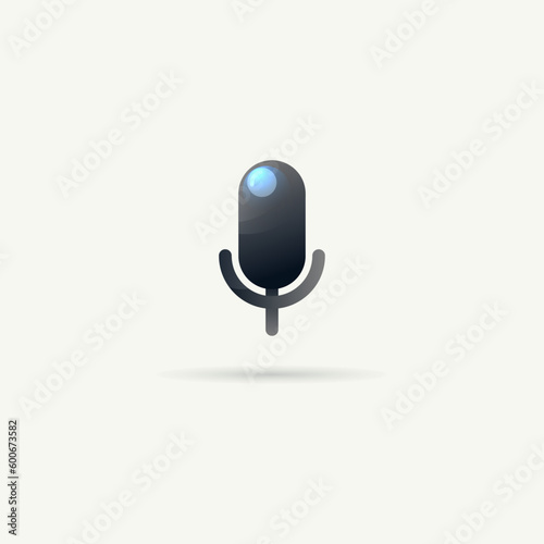 3d glass vector icon.