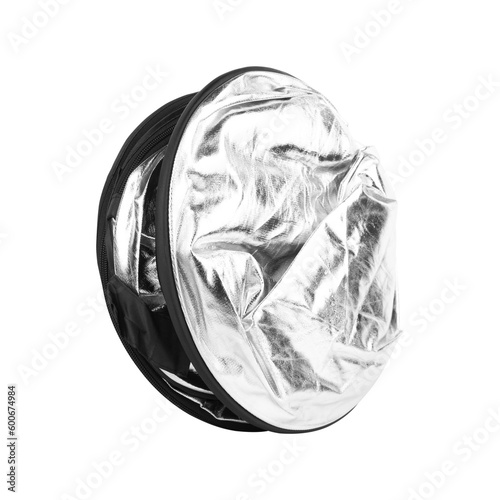 reflector, five in one folding light reflector for photo studio, isolated from the background