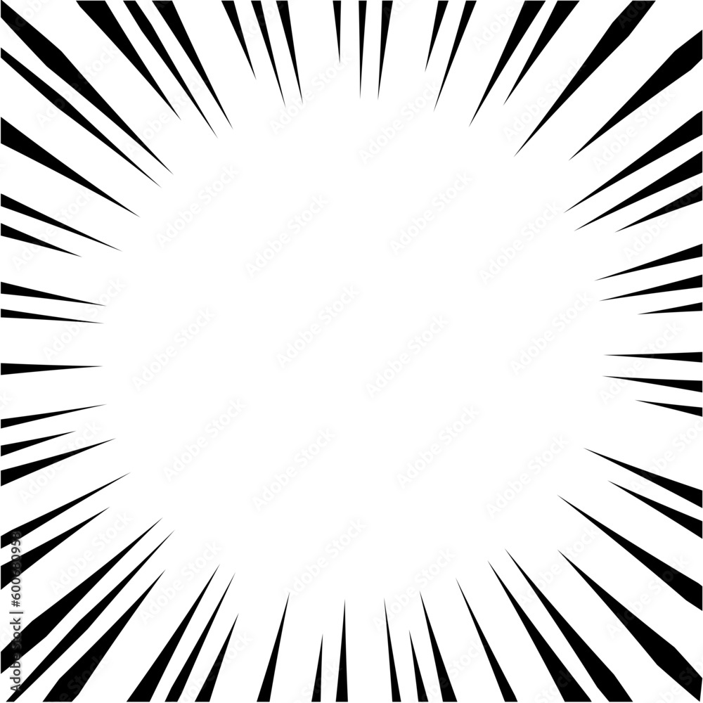 漫画の集中線 漫画の集中線