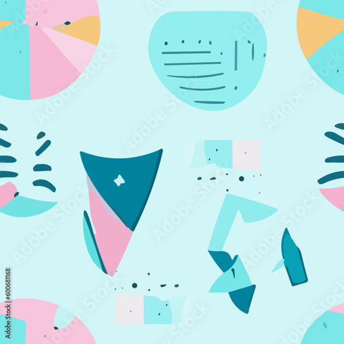 Abstract Geometric Pattern features sharp textures and pastel colors. It's perfect for backgrounds, posters, cards, textiles, wallpaper templates, pillows, dresses, shirts, and sheets.