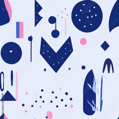 Abstract Geometric Pattern features sharp textures and pastel colors. It's perfect for backgrounds, posters, cards, textiles, wallpaper templates, pillows, dresses, shirts, and sheets.