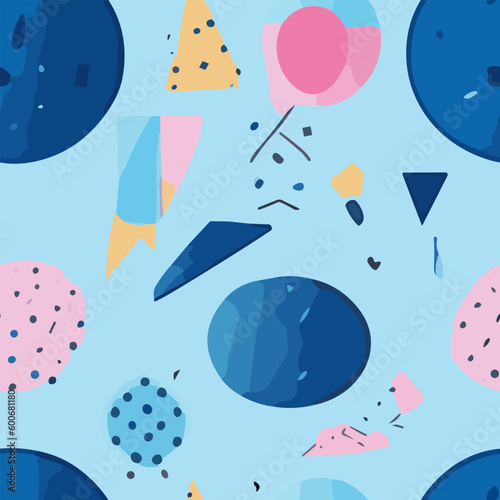Abstract Geometric Pattern features sharp textures and pastel colors. It's perfect for backgrounds, posters, cards, textiles, wallpaper templates, pillows, dresses, shirts, and sheets.