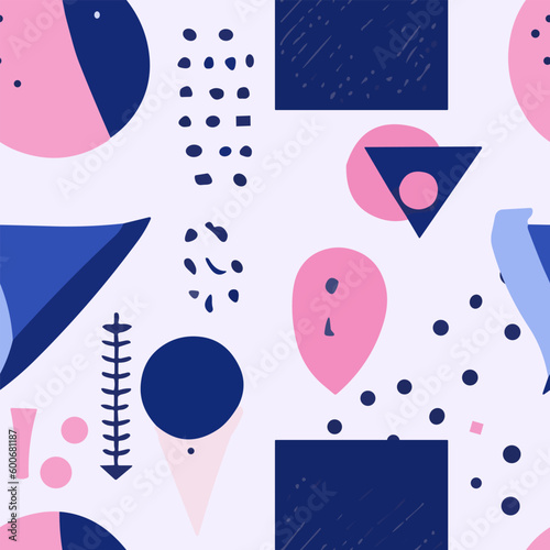 Abstract Geometric Pattern features sharp textures and pastel colors. It's perfect for backgrounds, posters, cards, textiles, wallpaper templates, pillows, dresses, shirts, and sheets.