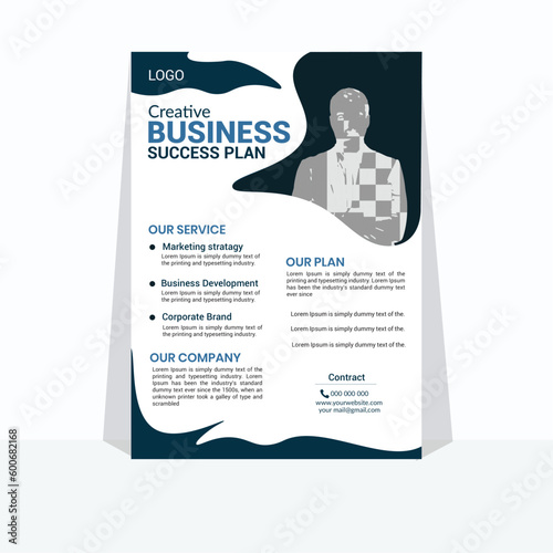  modern business flyer  design vector template