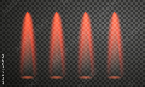 Soft red lights. Vector illustration.