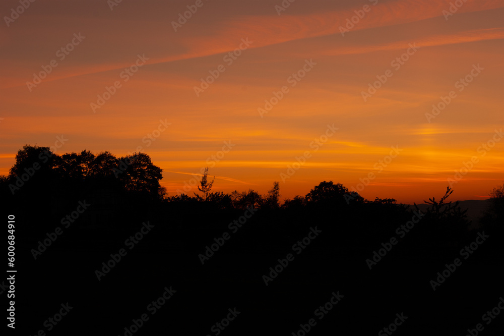 sunset in the mountains