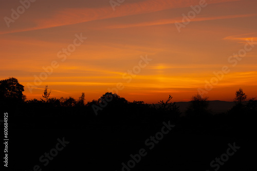 sunset in the mountains