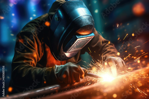 metal welder sparks © Tidarat