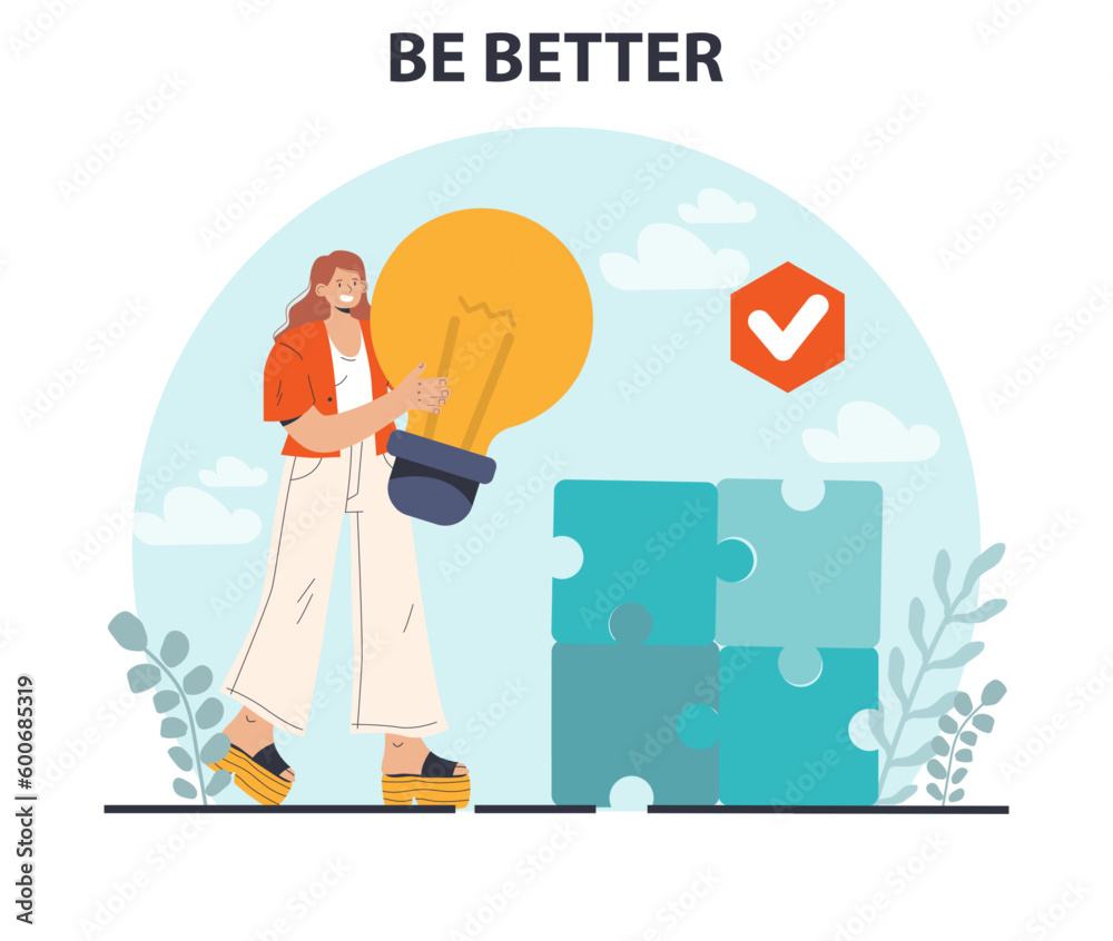 Be better concept. Education and self-development. Increasing Be better concept. Education and self-development. Increasing