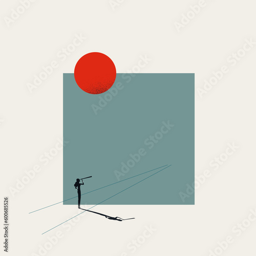 Business and career opportuntities, vector concept. Symbol of ambition, growth, future. Minimal design illustration