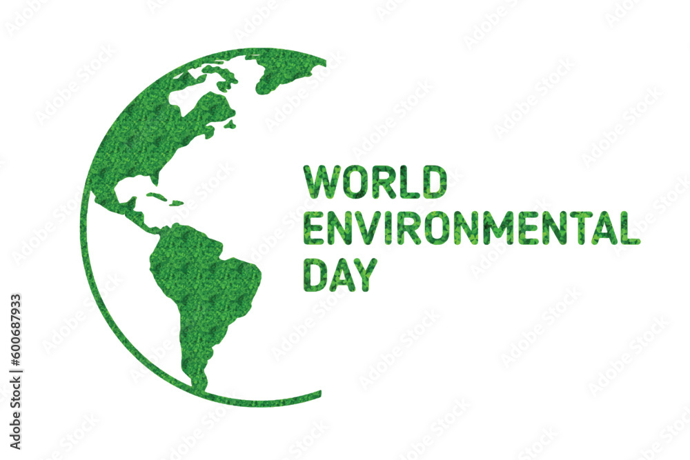 World Environment Day. Holiday concept. Template for background, banner, card, poster with text inscription. Vector illustration