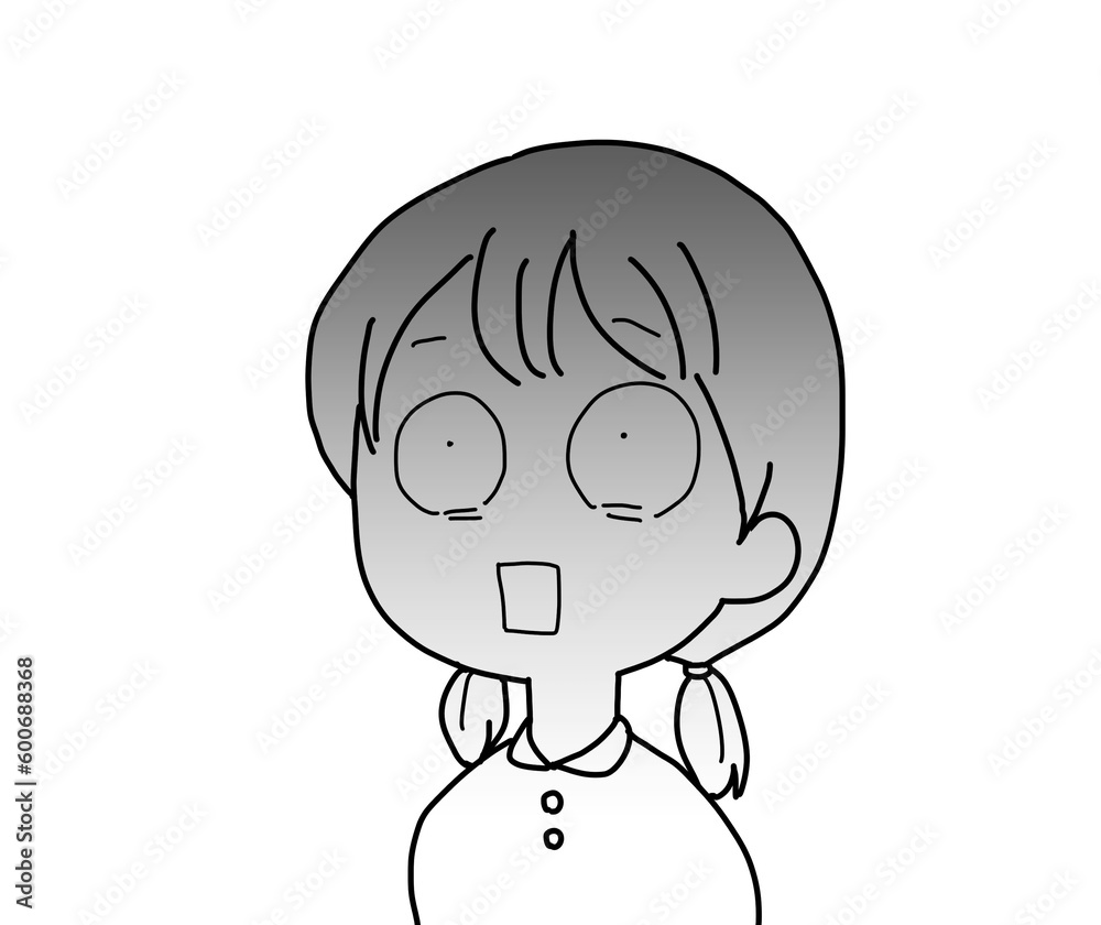 真っ青になった女の子 真っ青になった女の子