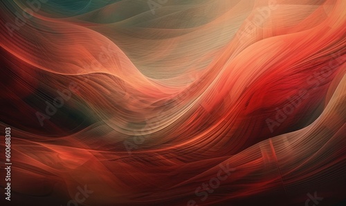 Curved speed lines background or backdrop with coral, generative AI