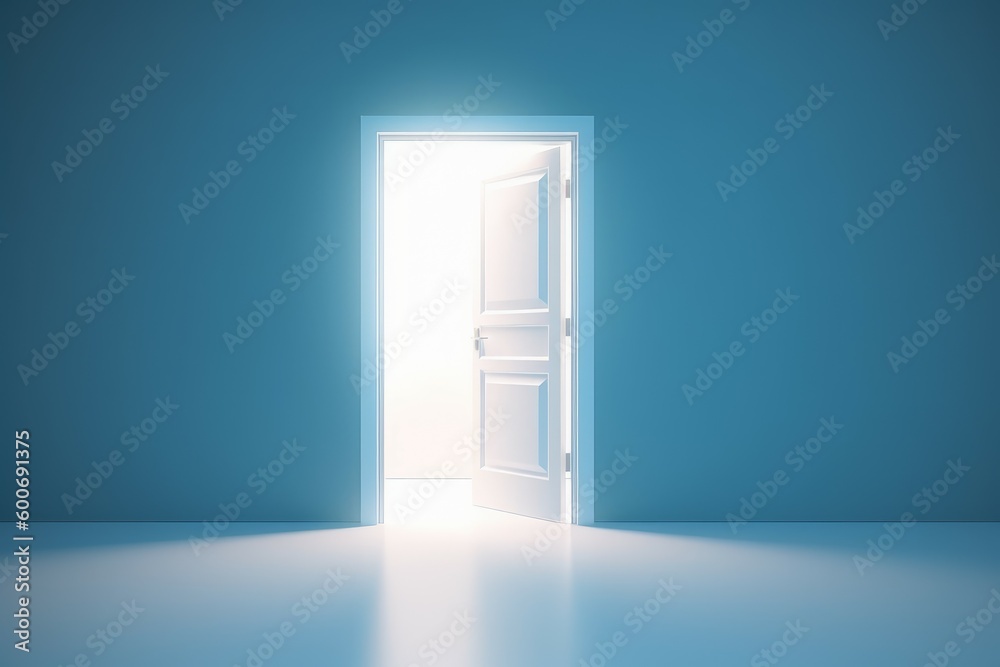Blue room door. Generate Ai Blue room door. Generate Ai