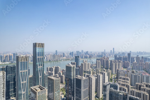 Building scenery of Hunan financial center in China