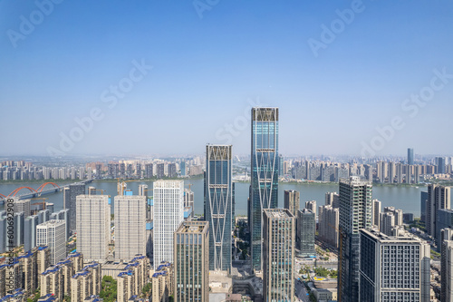 Building scenery of Hunan financial center in China © WR.LILI