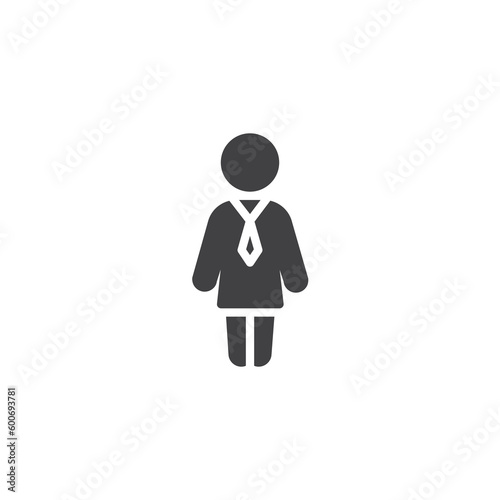 Business woman vector icon