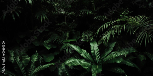 Deep tropical jungles. Dense forest landscape. Generative AI