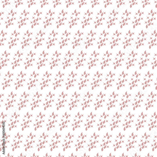 Vector seamless beige pattern with white drops. Monochrome abstract floral background