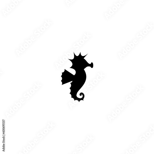 Sea horse icon Isolated white background.