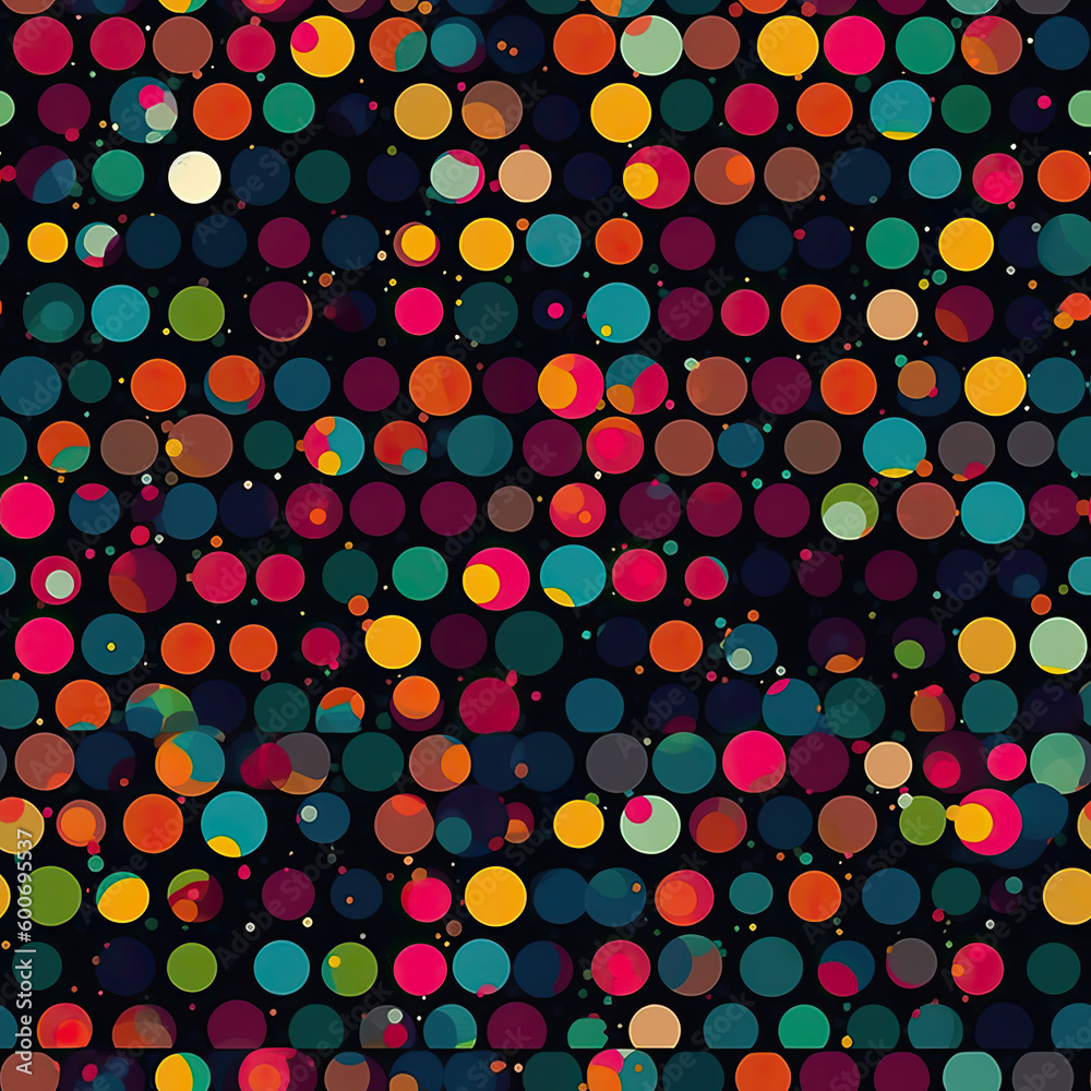 Colorful Polka Dots Seamless Texture Pattern Generative AI