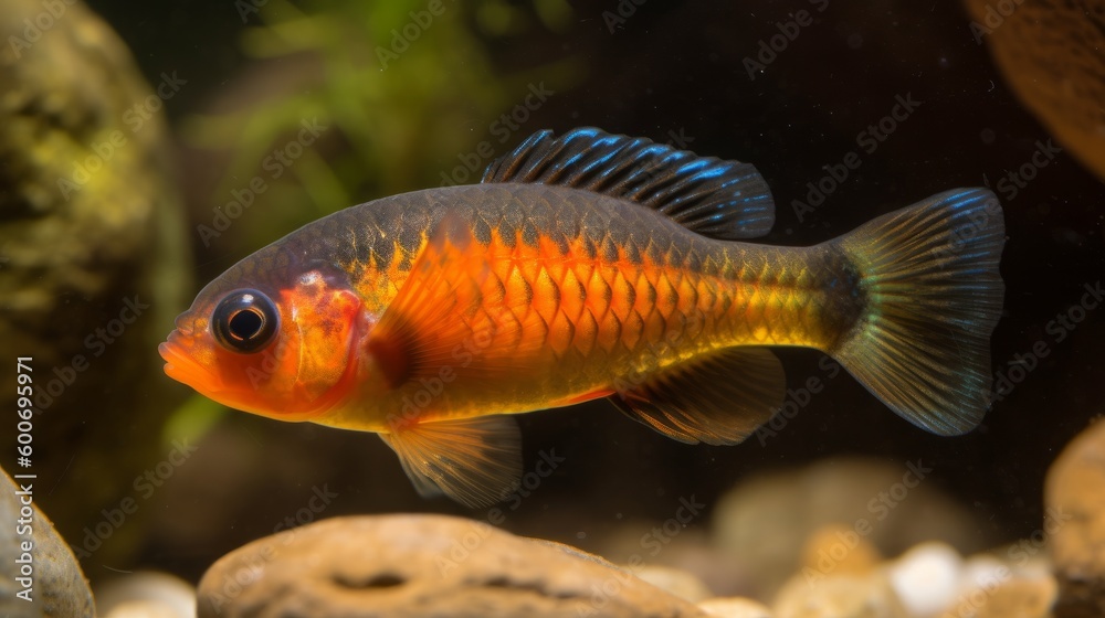 Beautiful aquarium fish. AI generative. Beautiful aquarium fish. AI generative.