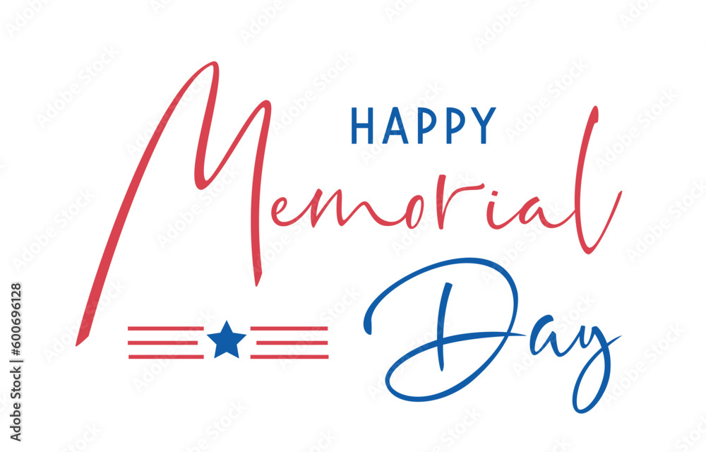 Memorial Day Text Banner. Remember and Honor. American national holiday. Hand drawn lettering typography design. United States Armed Forces. Horizontal Vector poster Memorial Day Text Banner. Remember and Honor. American national holiday. Hand drawn lettering typography design. United States Armed Forces. Horizontal Vector poster