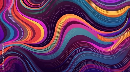 Psychedelic abstract pattern, background. AI Generative.