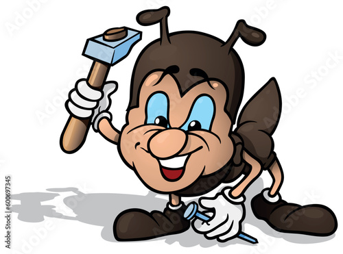 Brown Smiling Ant with Hamm...