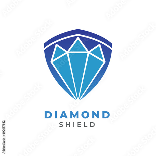 modern logo design gradient diamond shield