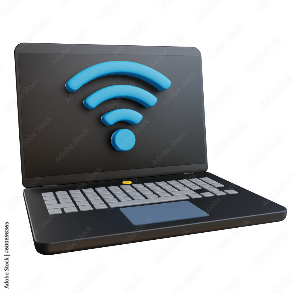laptop 3d illustration with transparent background laptop 3d illustration with transparent background