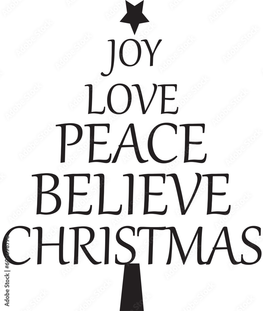 joy love peace believe christmas