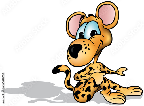 Cute Orange Leopard with Bl...