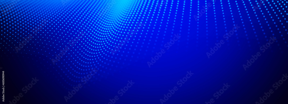 Digital technology background. Dynamic wave of glowing points. Colored music wave. Futuristic background for presentation design. 3d rendering. 3d Widescreen. Digital technology background. Dynamic wave of glowing points. Colored music wave. Futuristic background for presentation design. 3d rendering. 3d Widescreen.