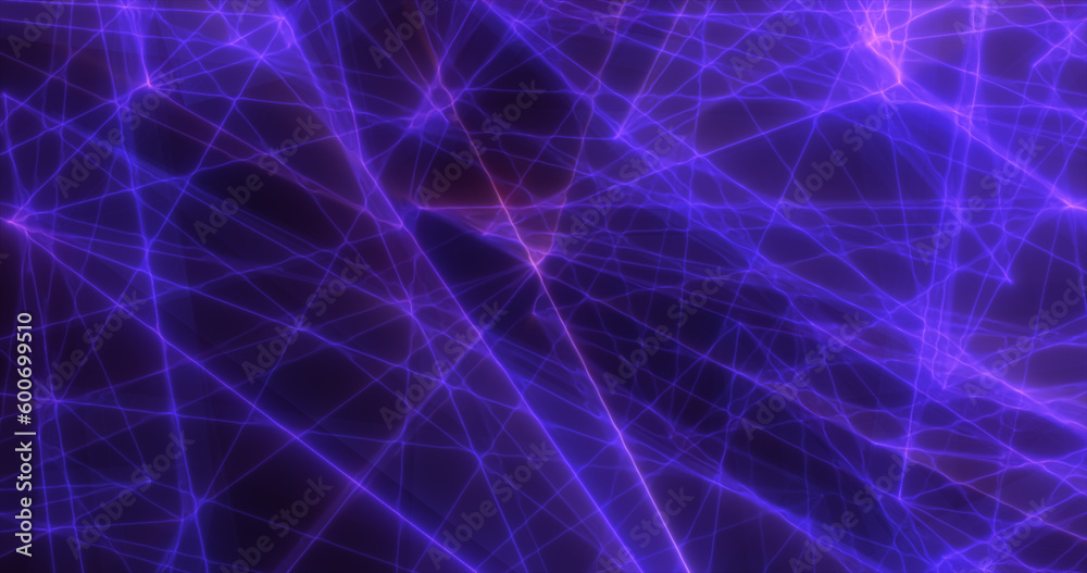 Fototapeta premium Abstract purple energy lines triangles magical bright glowing futuristic hi-tech background