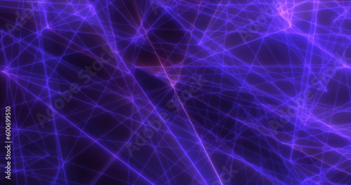 Abstract purple energy lines triangles magical bright glowing futuristic hi-tech background