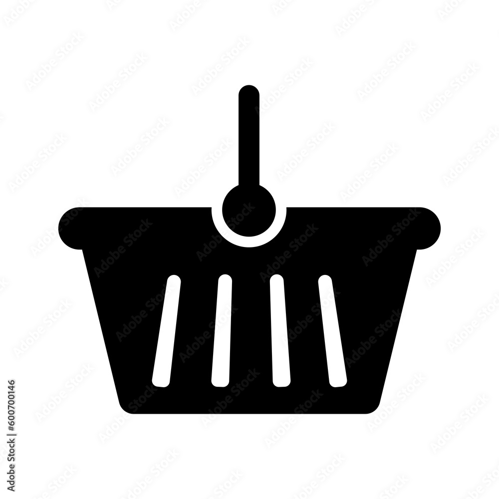 Shopping basket icon on transparent background. Shopping basket icon on transparent background.