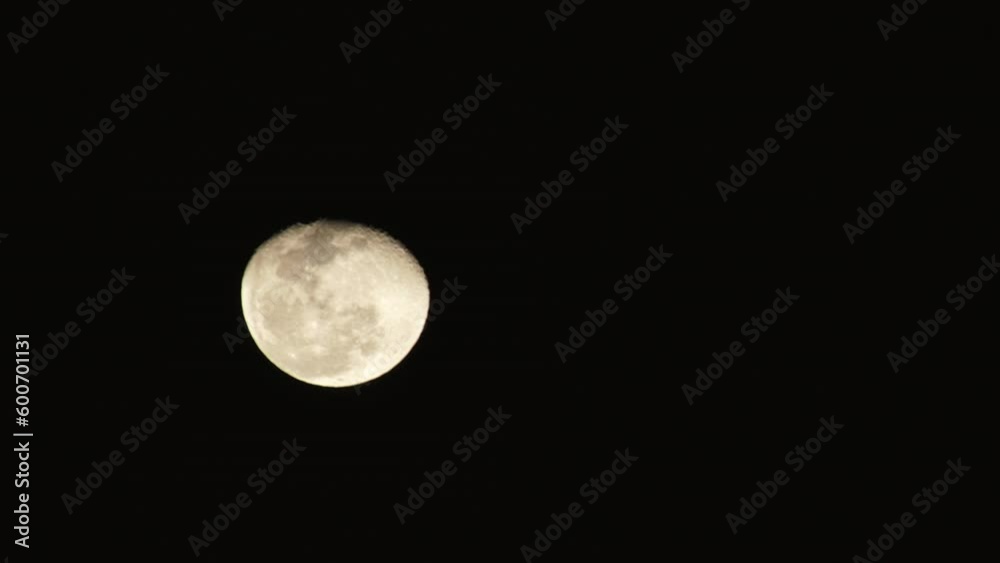 Idyllic Shot Of Gibbous Moon Against Clear Sky At Night - Miami, Florida Idyllic Shot Of Gibbous Moon Against Clear Sky At Night - Miami, Florida