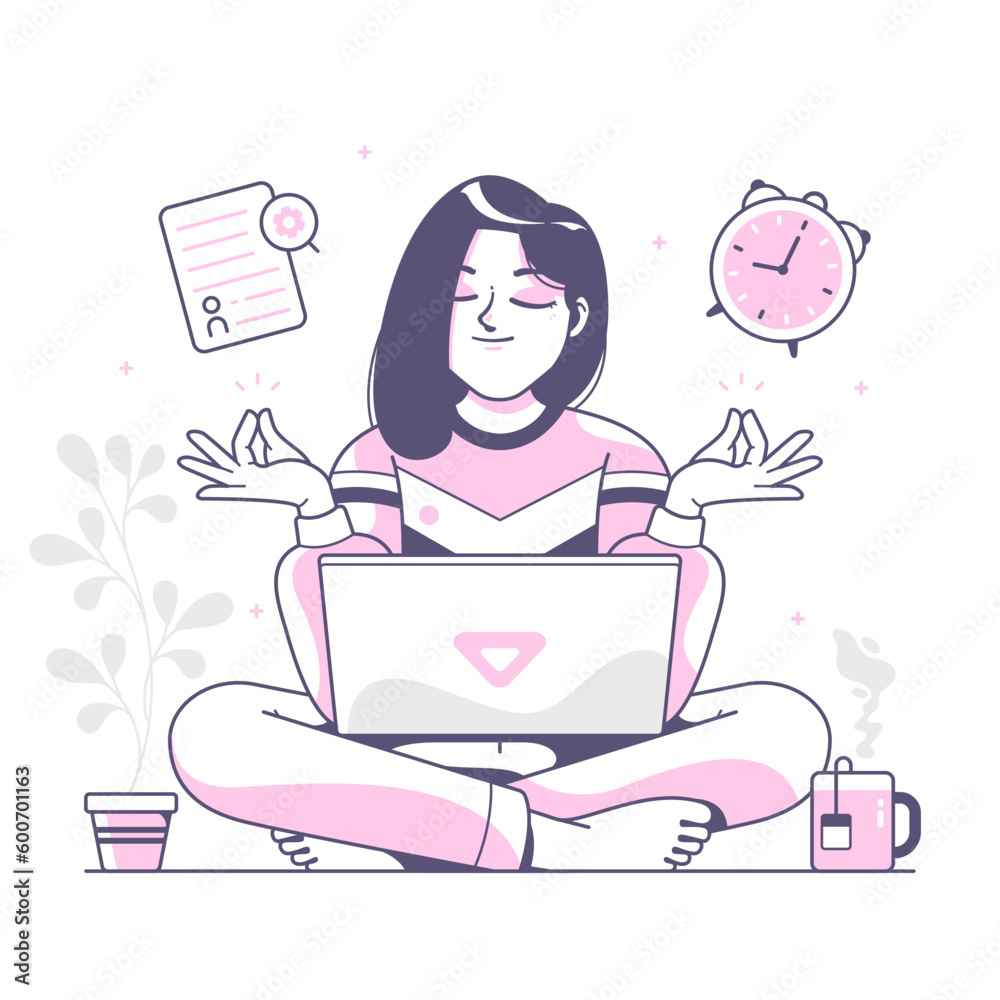 freelance worker cartoon illustration design freelance worker cartoon illustration design