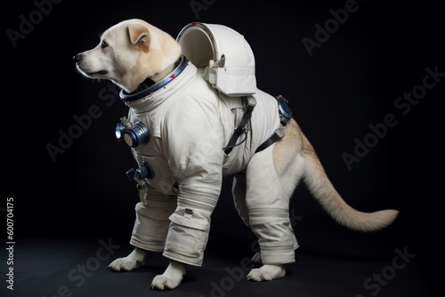 Dog space suit. Generate Ai