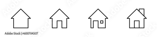 house icon set, home page button icon set