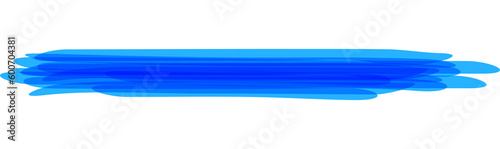 Hand drawn blue highlight marker stripes on transparent background. PNG