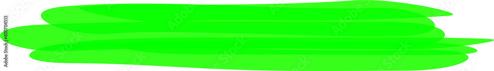 Hand drawn green highlight marker stripes on transparent background. PNG.