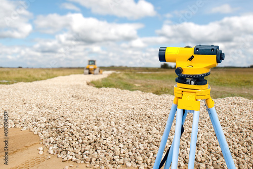 Optical theodolite. Road co...