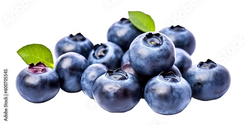 blueberries isolated on transparent background, Generative AI 