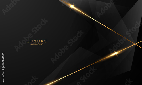 Abstract modern design black background with luxury golden elements vector illustration.