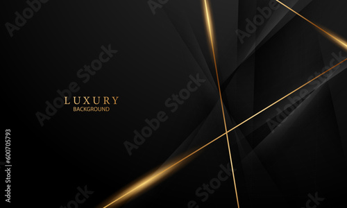 Abstract modern design black background with luxury golden elements vector illustration.