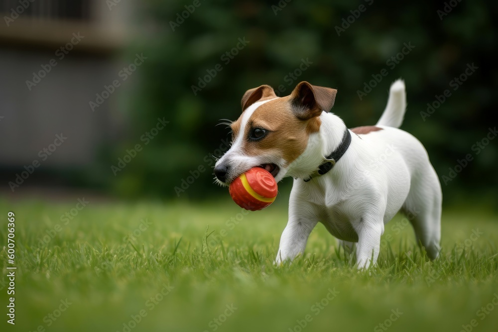 Jack russel play dog. Generate Ai