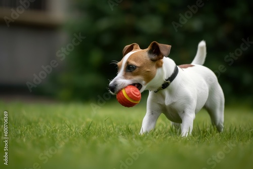 Jack russel play dog. Generate Ai